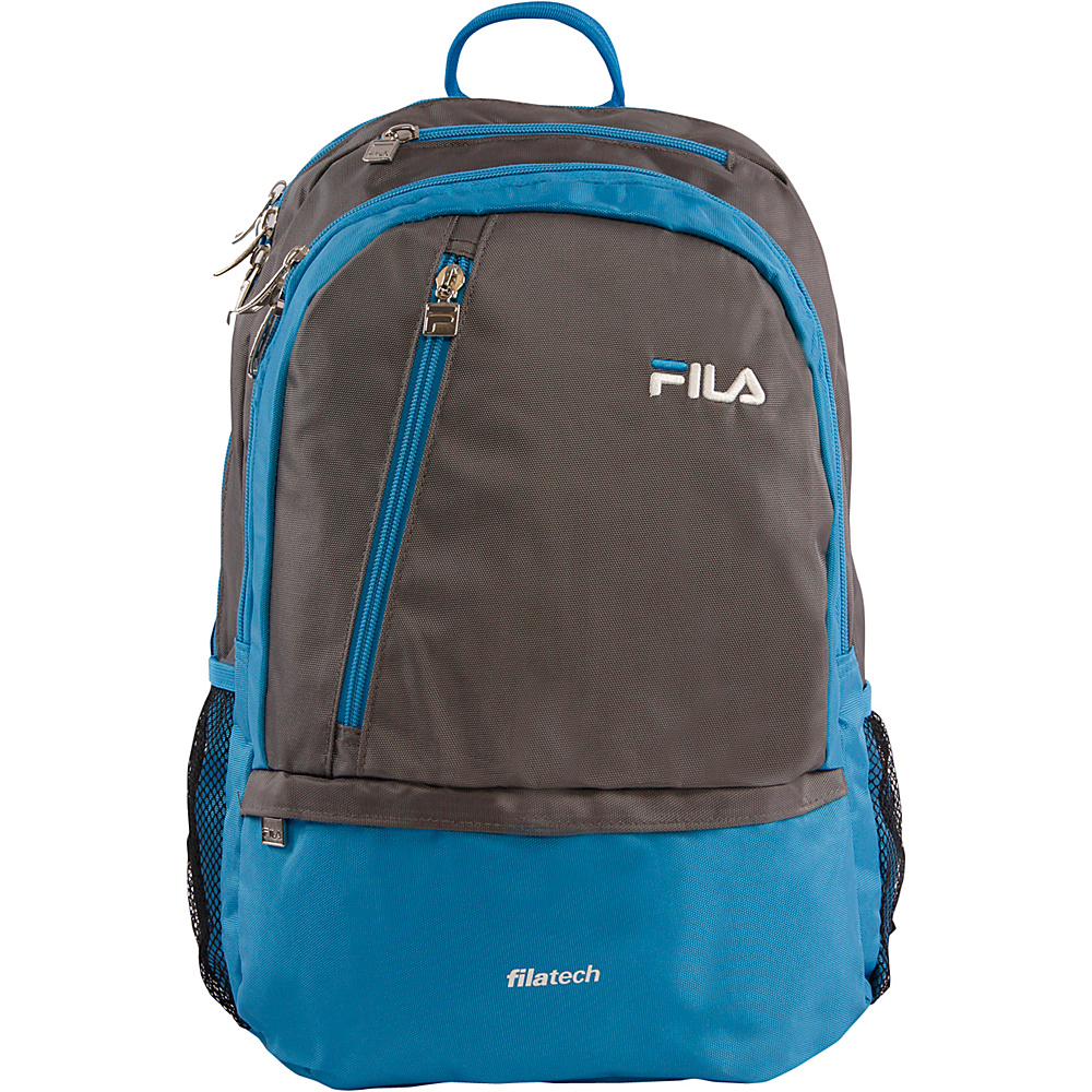 Fila Duel Tablet and Laptop Backpack Grey Blue Fila Business Laptop Backpacks