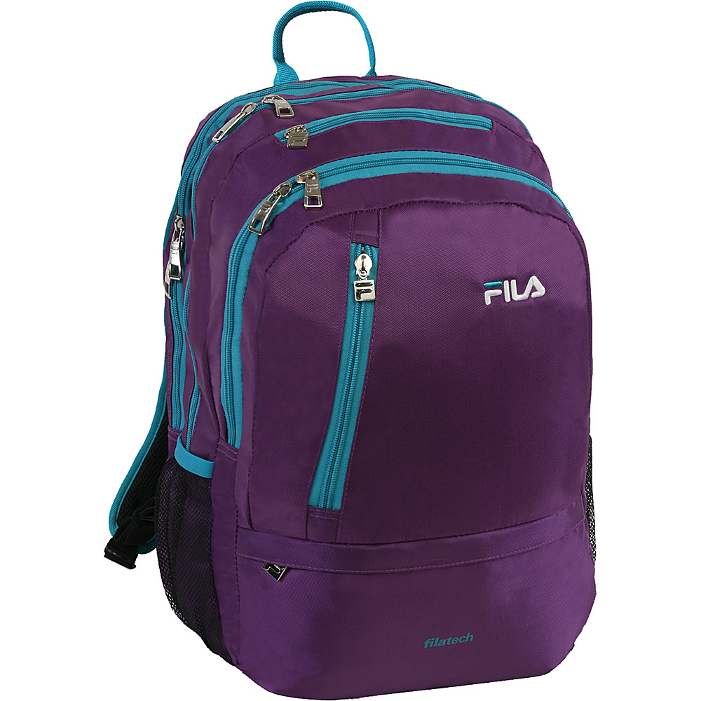 Fila Duel Tablet and Laptop Backpack Purple Teal Fila Business Laptop Backpacks