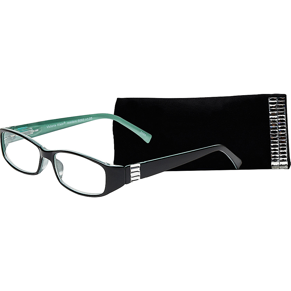 Select A Vision Victoria Klein Reading Glasses 2.25 Green Rectangle Accent Select A Vision Sunglasses