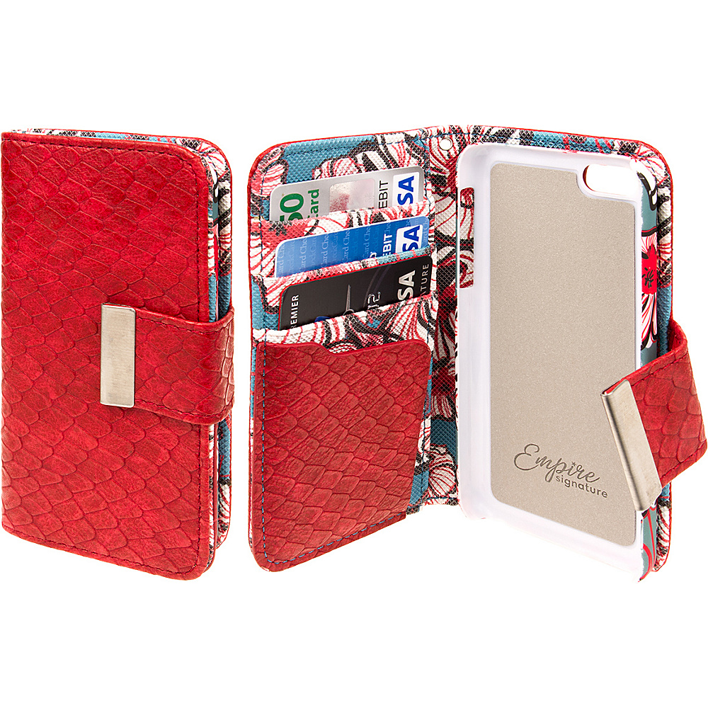 EMPIRE Klix Klutch Designer Wallet Case iPhone 4S Bold Teal Floral EMPIRE Electronic Cases