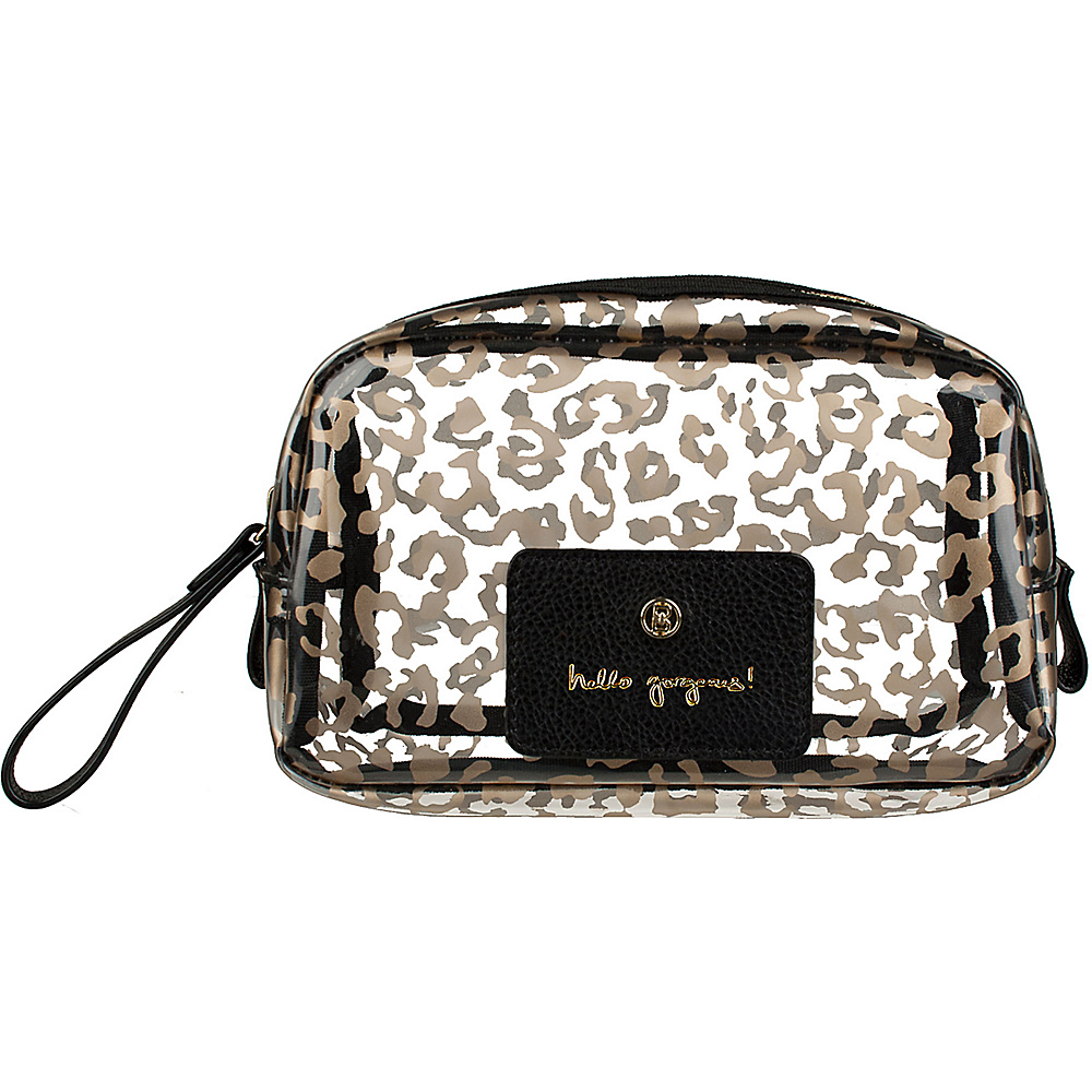 Boulevard Hello Gorgeous! Gumdrop Glass Bag Leopard with Black Leather Boulevard Women s SLG Other