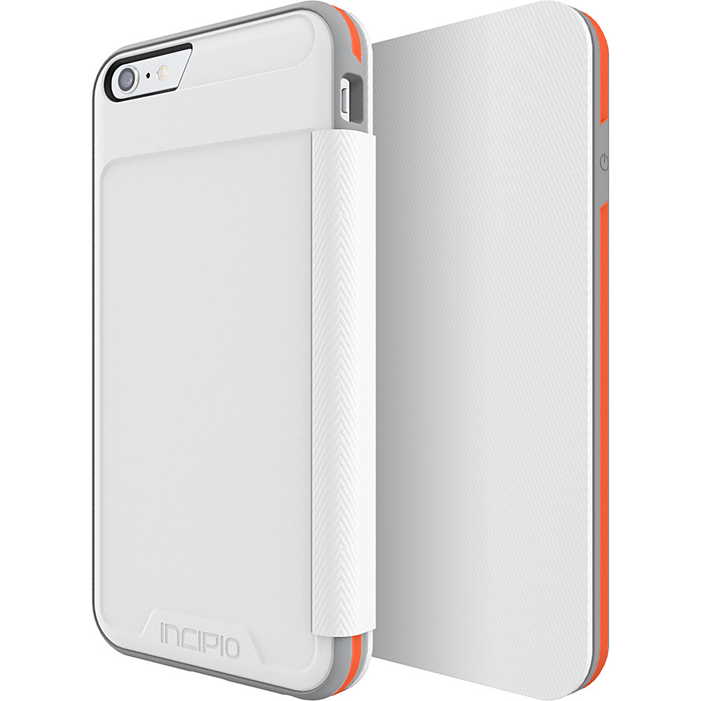 Incipio Performance Series Level 3 Folio for iPhone 6 Plus 6s Plus White Orange Incipio Electronic Cases