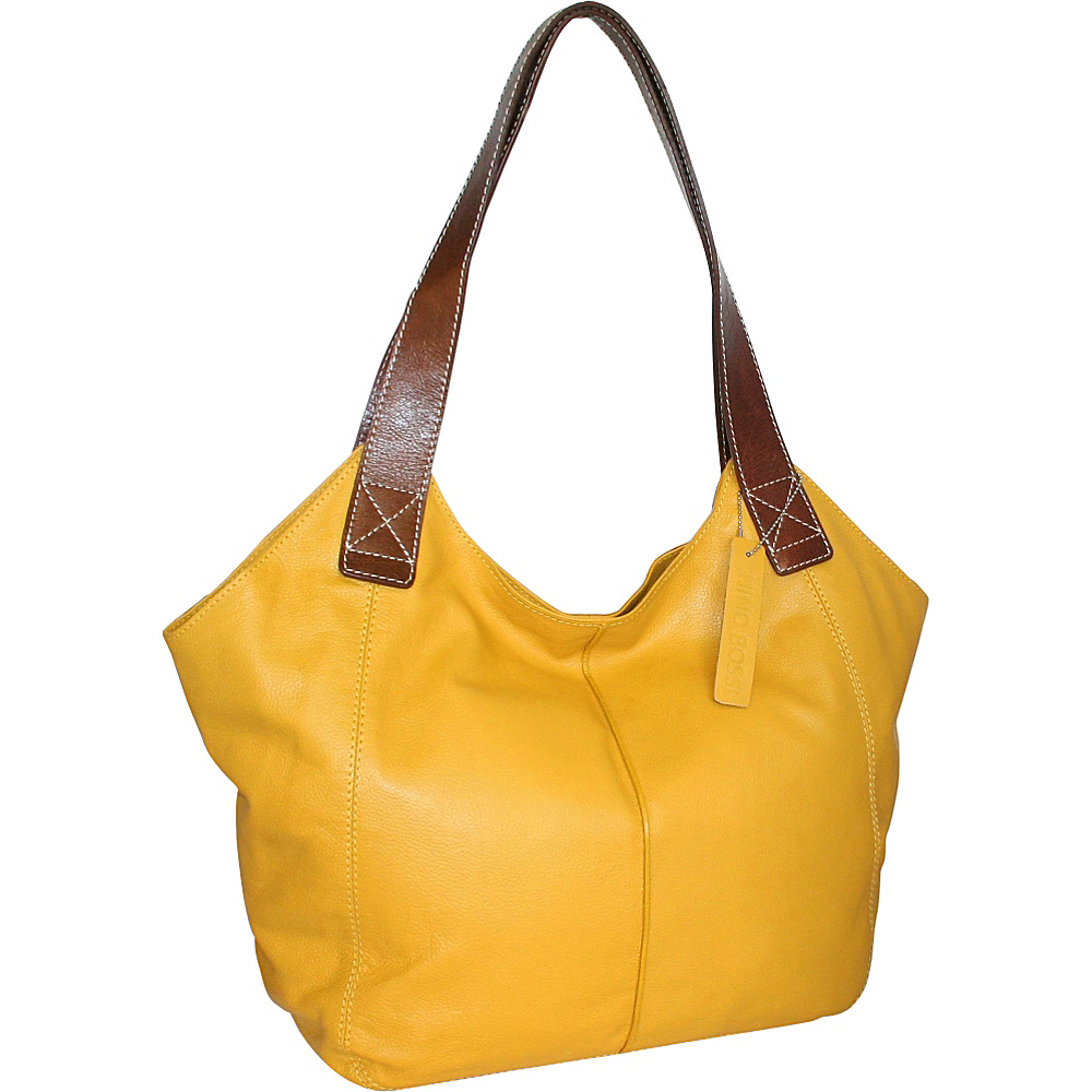 Nino Bossi Meter Maid Shoulder Bag Lemon Nino Bossi Leather Handbags