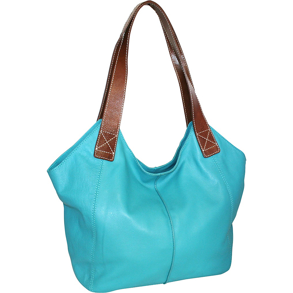 Nino Bossi Meter Maid Shoulder Bag Turquoise Nino Bossi Leather Handbags