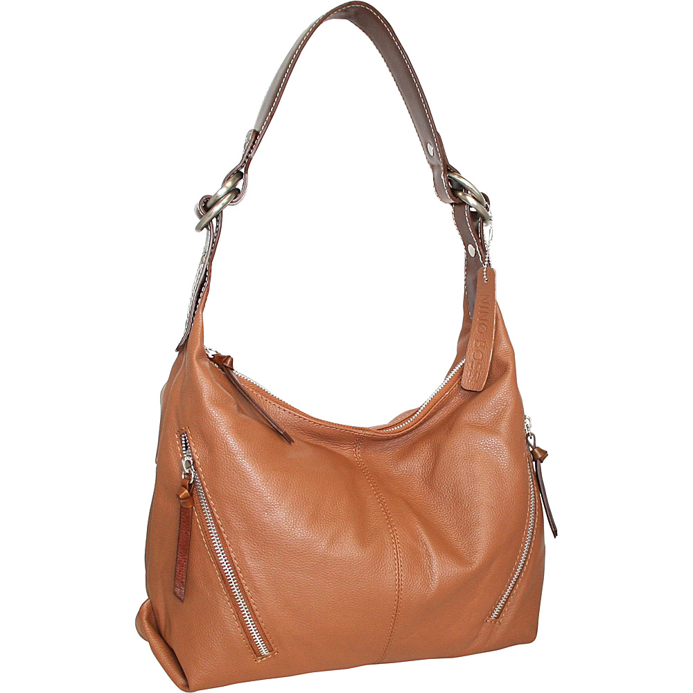 Nino Bossi Barbara Ann Hobo Cognac Nino Bossi Leather Handbags