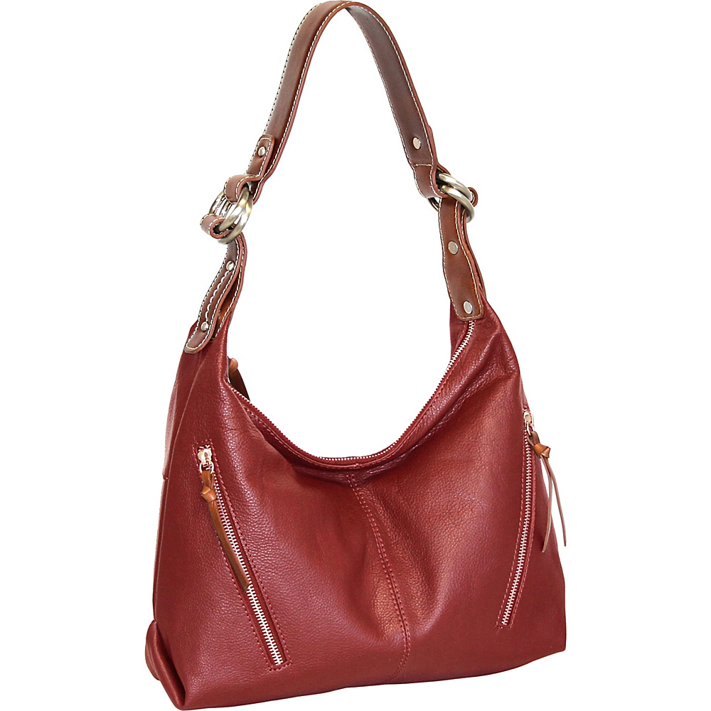 Nino Bossi Barbara Ann Hobo Cabernet Nino Bossi Leather Handbags