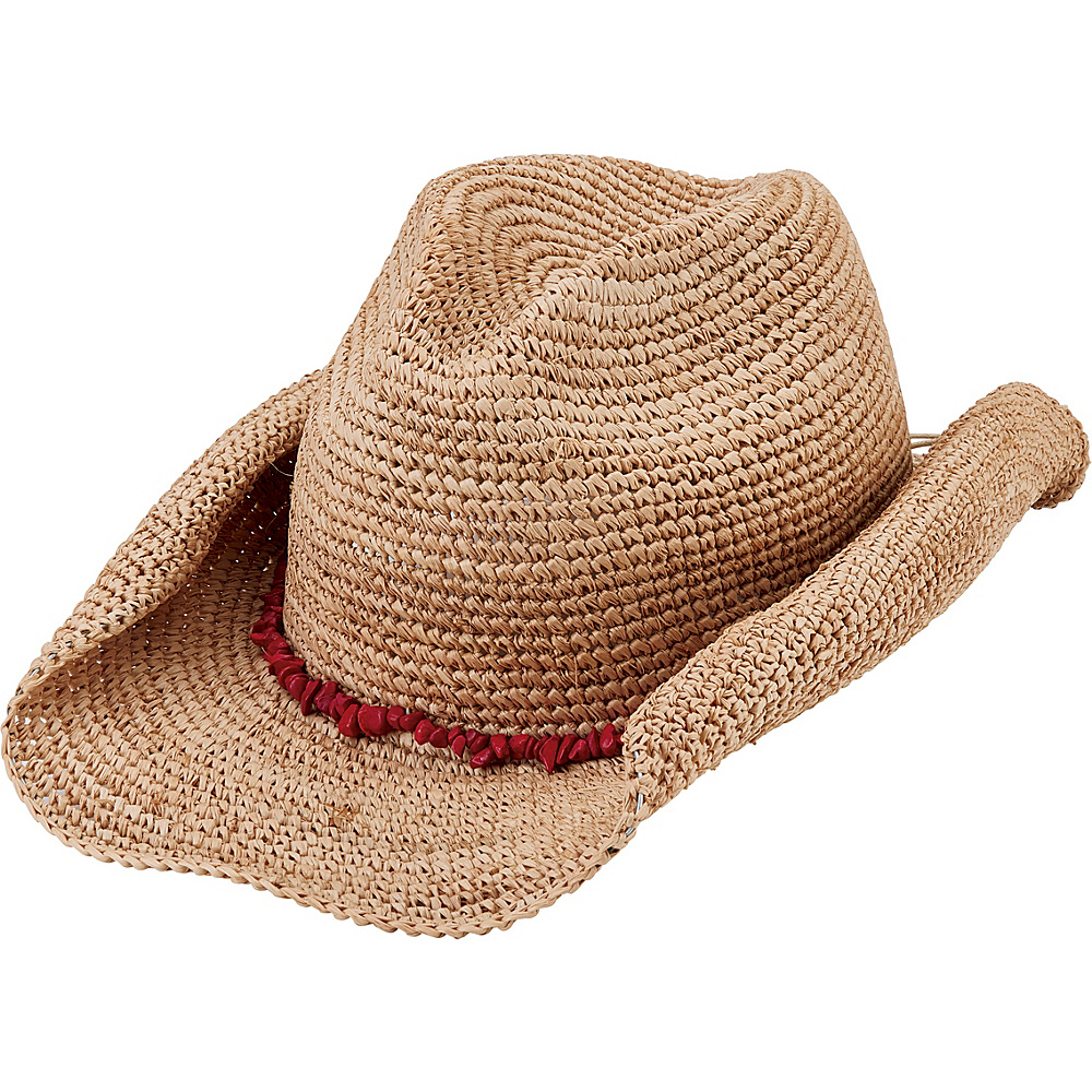 San Diego Hat Cowboy Raffia Hat Coral San Diego Hat Hats Gloves Scarves