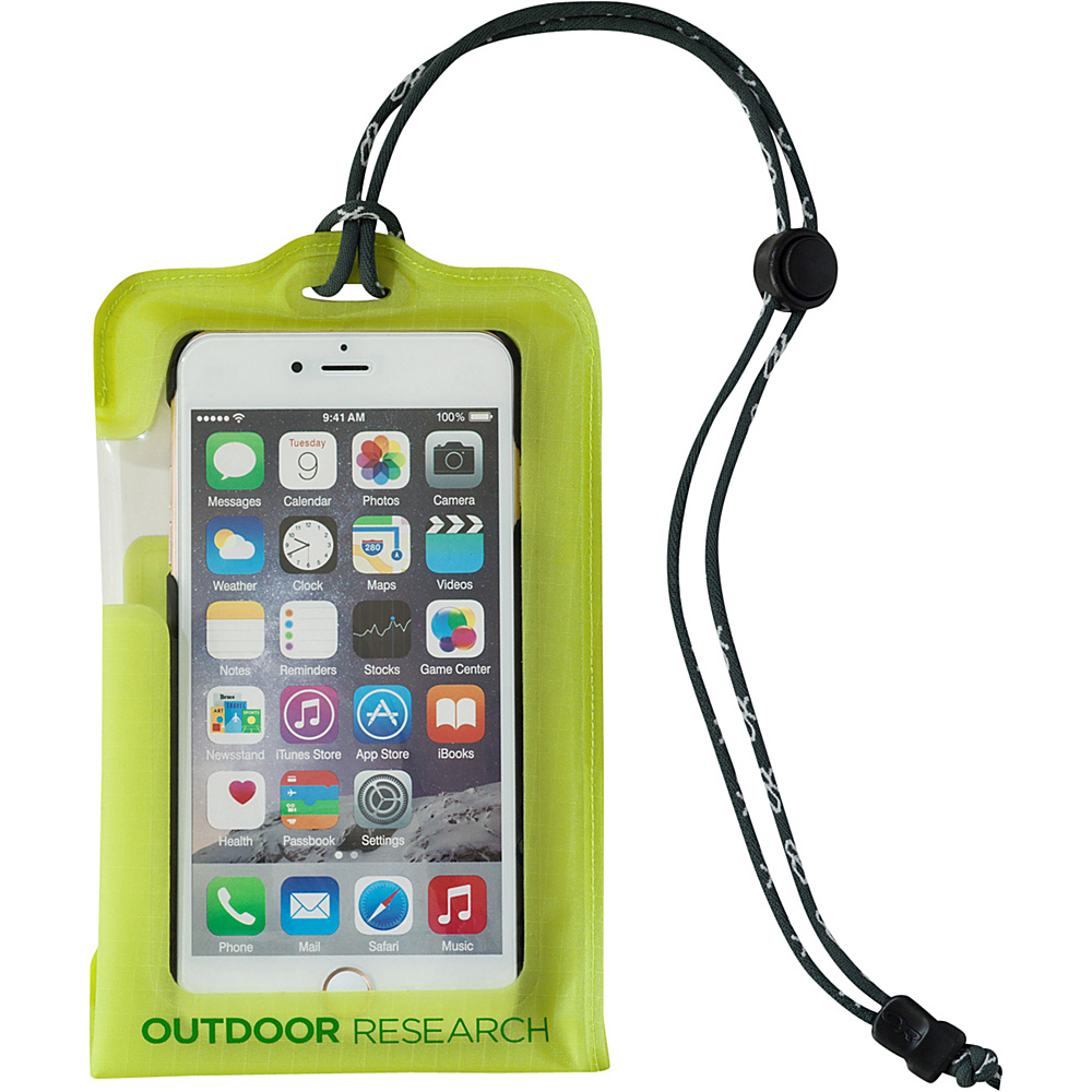 Outdoor Research Sensor Dry Pocket Smartphone Standard Lemongrass â One Size Outdoor Research Electronic Cases
