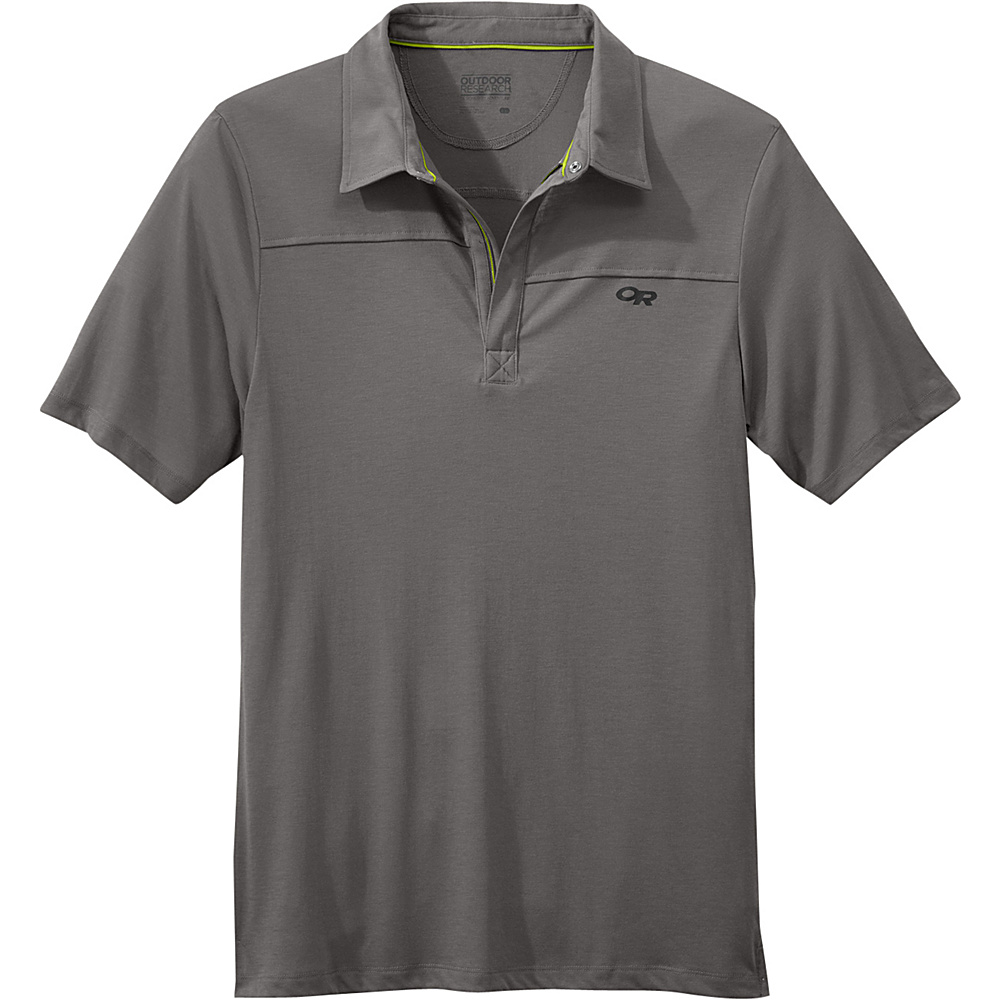 Outdoor Research Mens Sequence Polo Shirt S Pewter Ember Outdoor Research Men s Apparel