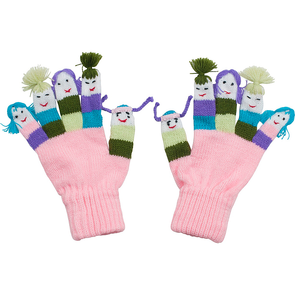 Kidorable Girls Knit Gloves Pink Large Kidorable Hats Gloves Scarves
