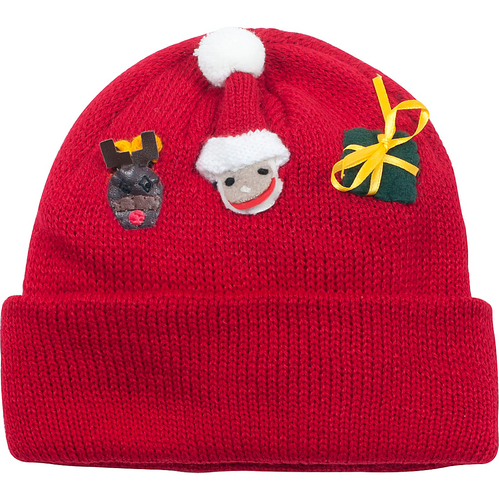 Kidorable Xmas Knit Hat Red One Size Kidorable Hats Gloves Scarves