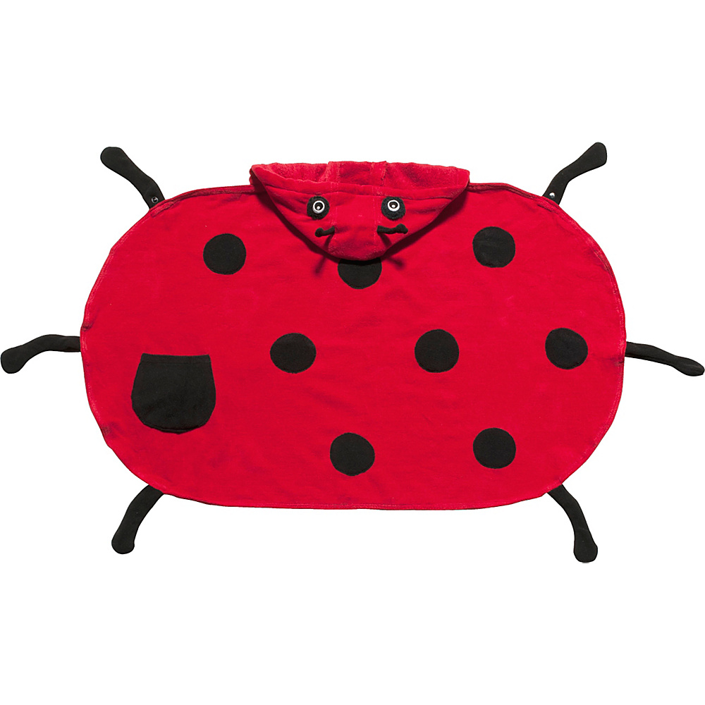 Kidorable Ladybug Hooded Towel Red Medium Kidorable Travel Health Beauty