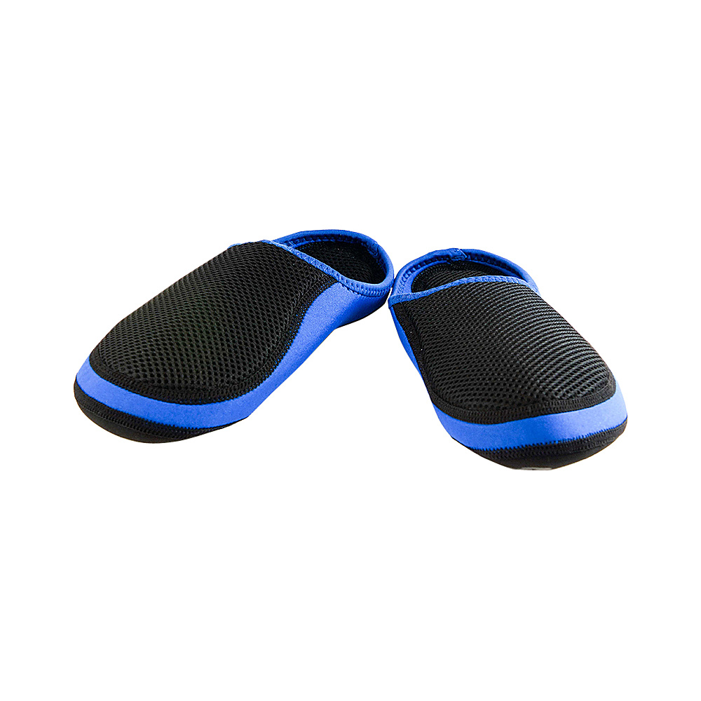 NuFoot Cushies Travel Slippers Royal Mesh Black Trim Medium NuFoot Women s Footwear