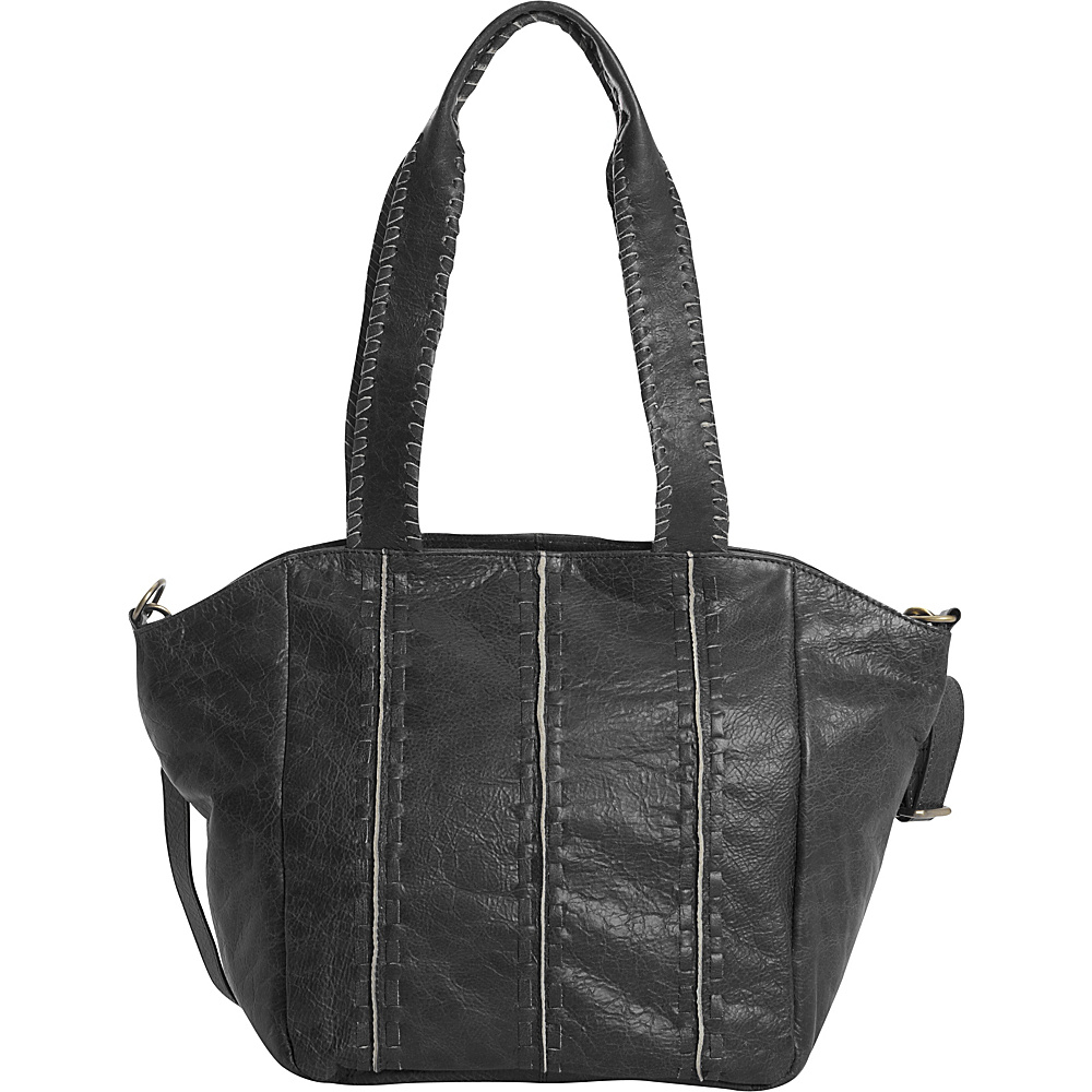 Latico Leathers Tati Tote Washed Black Latico Leathers Leather Handbags