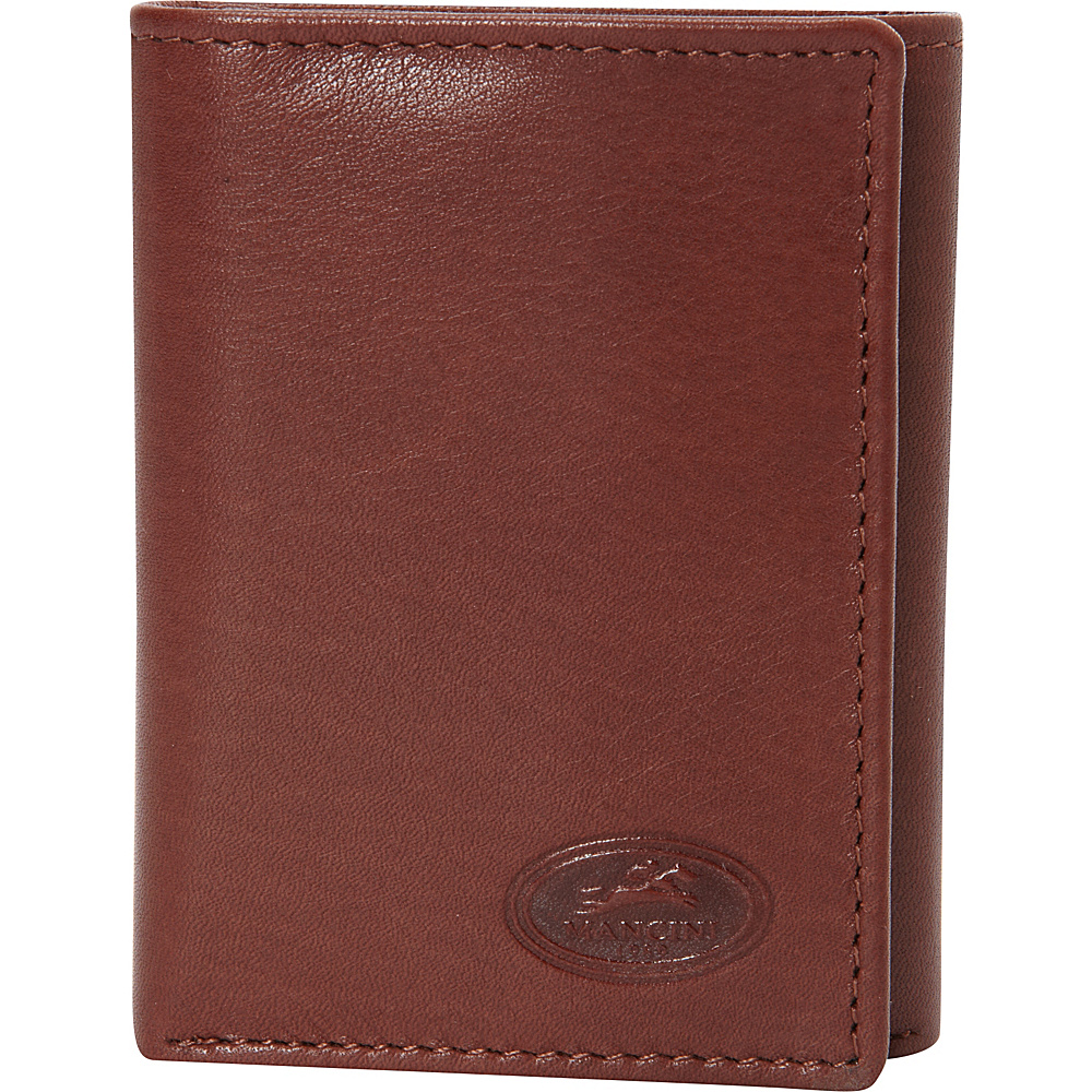 Mancini Leather Goods Mens RFID Secure Trifold Wing Wallet Cognac Mancini Leather Goods Men s Wallets
