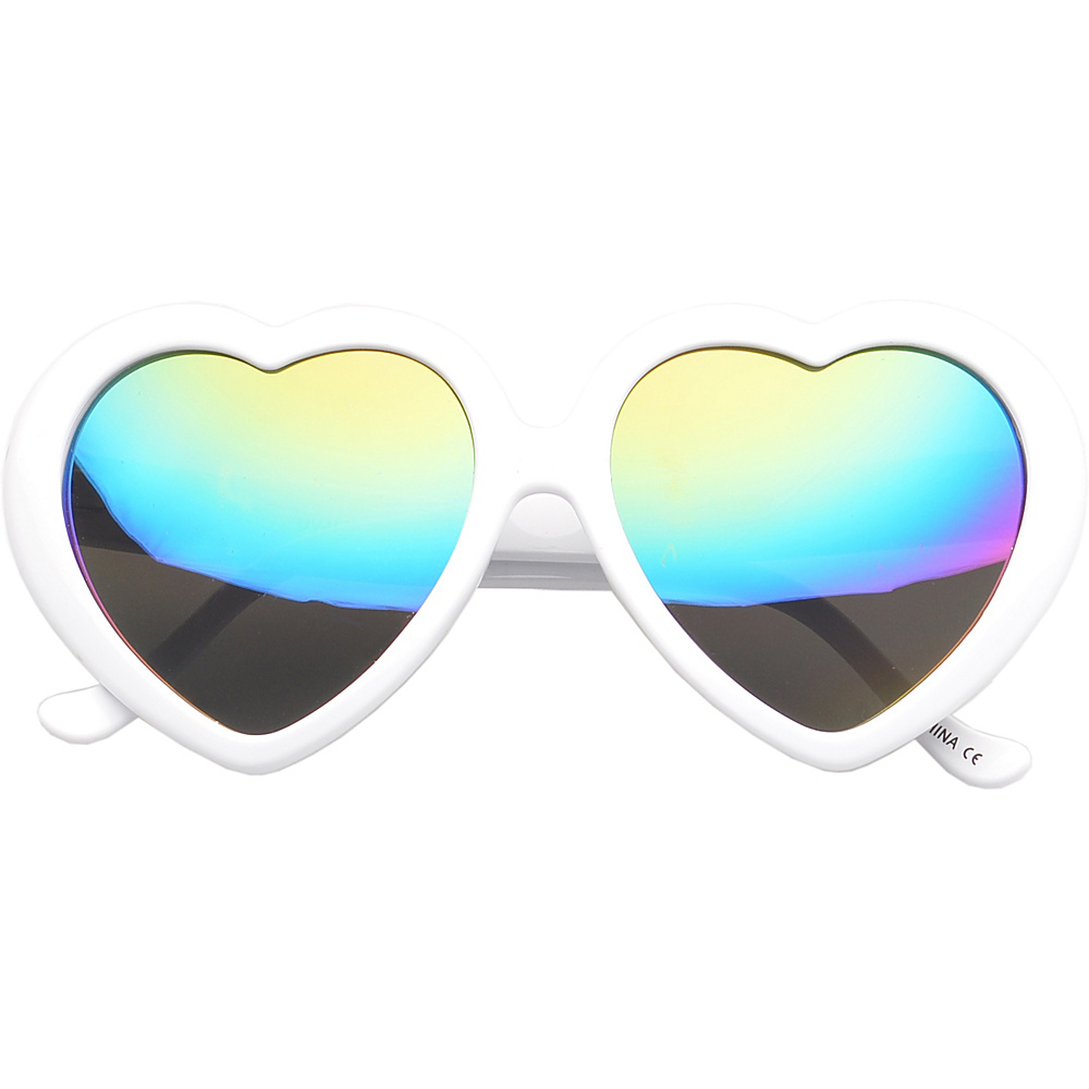 SW Global Eyewear Melville Heart Fashion Sunglasses White SW Global Sunglasses