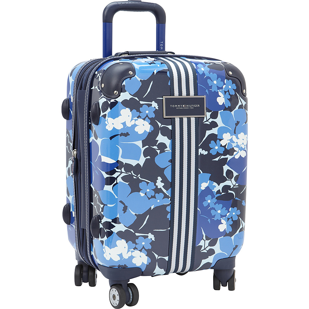 Tommy Hilfiger Luggage Floral 21 Carry On Exp. Hardside Spinner Blue Tommy Hilfiger Luggage Hardside Carry On