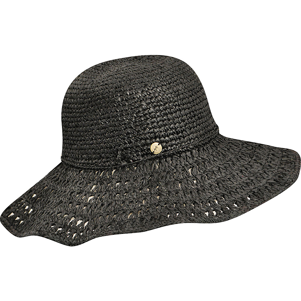 Karen Kane Hats Raffia Straw Packable Floppy Hat Black Karen Kane Hats Hats Gloves Scarves