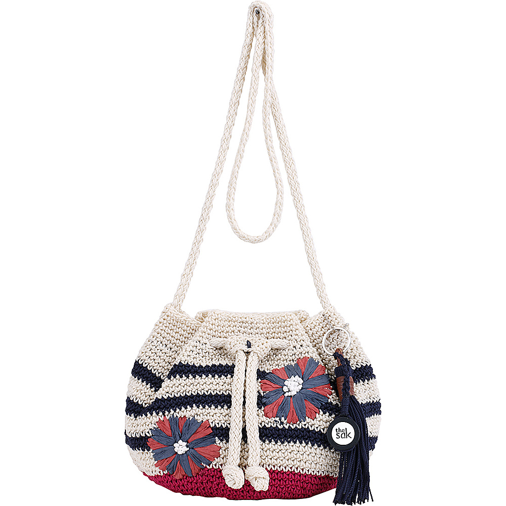 The Sak Moraga Crochet Drawstring Crossbody Anthem Floral The Sak Fabric Handbags