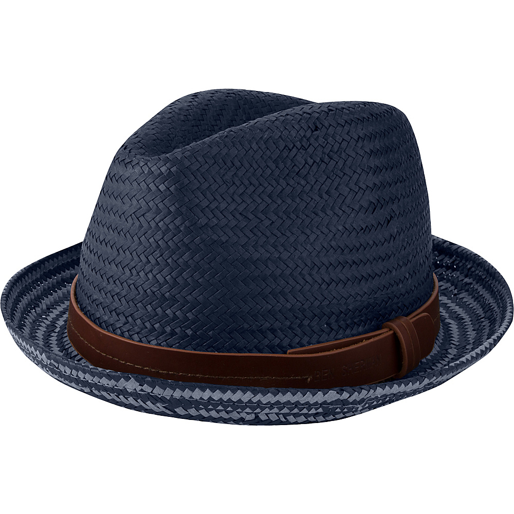 Ben Sherman Plaited Brim Trilby Hat Staples Navy S M Ben Sherman Hats Gloves Scarves