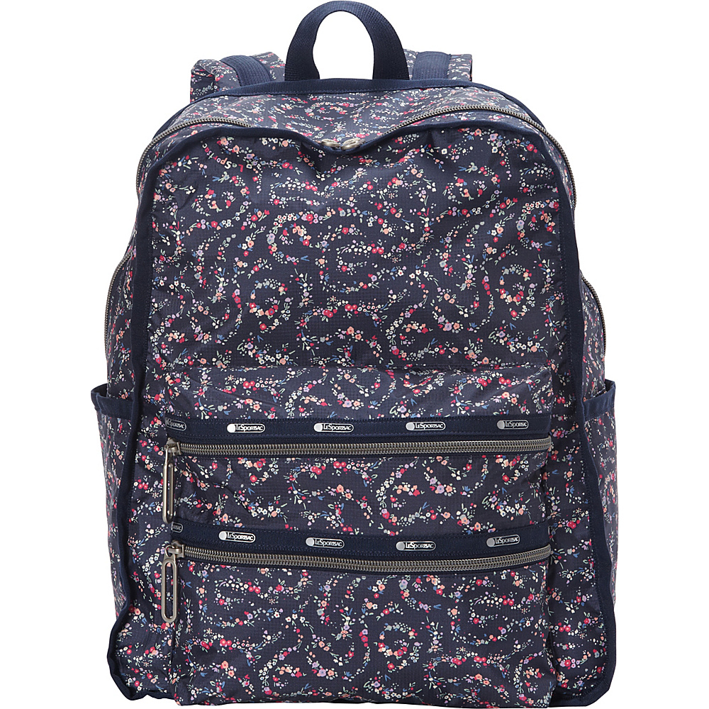 LeSportsac Functional Backpack Fairy Floral Blue C LeSportsac Everyday Backpacks