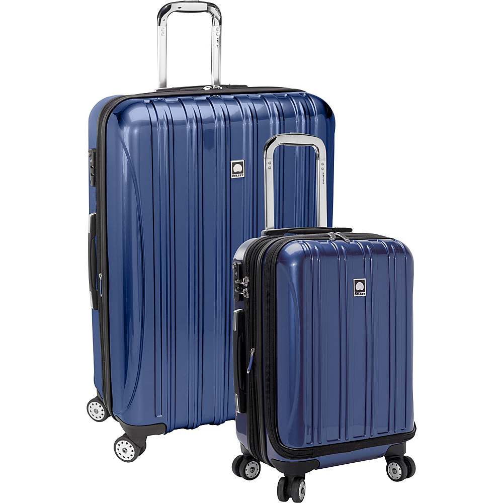 Delsey Helium Aero 2 Piece Hardside Luggage Set Colbalt Blue Delsey Luggage Sets