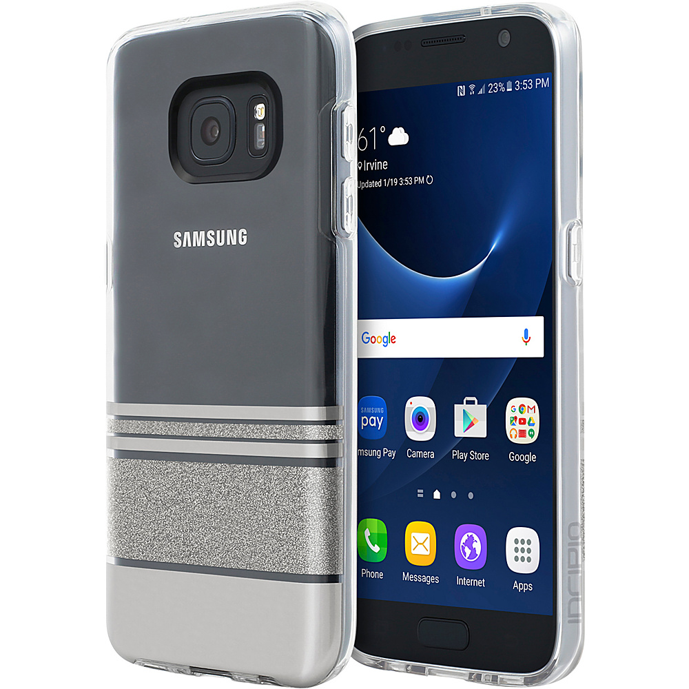 Incipio Design Series Hensley Stripes for Samsung Galaxy S7 Silver Incipio Electronic Cases