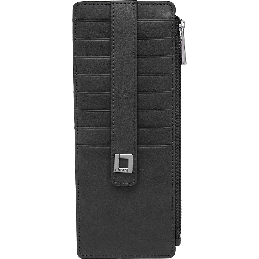 Lodis Artemis RFID Protection Credit Card Case With Zipper Black Lodis Women s Wallets