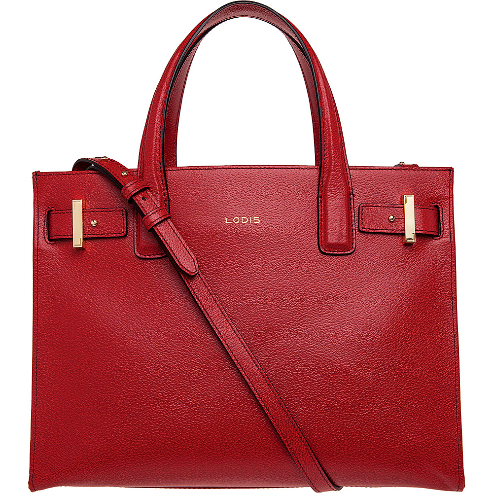 Lodis Stephanie Under Lock Key Tara Satchel Red Lodis Leather Handbags