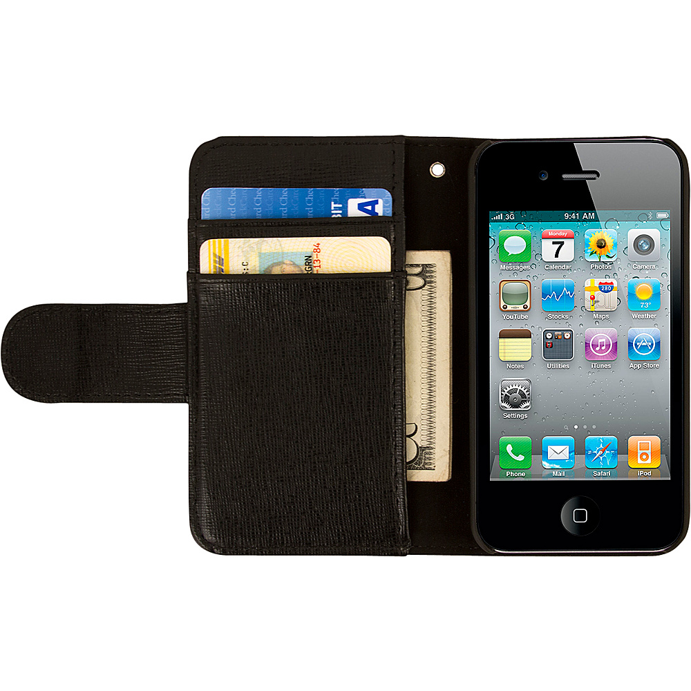 EMPIRE KLIX Genuine Leather Wallet for Apple iPhone 5C Black EMPIRE Personal Electronic Cases