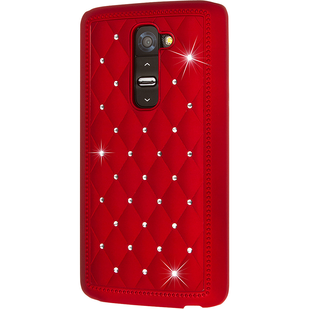 EMPIRE GLITZ Bling Accent Case for LG G2 Red EMPIRE Electronic Cases