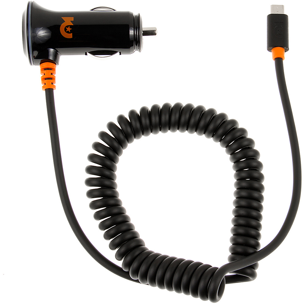 EMPIRE Micro USB Connector Car Charger with USB Port Black Orange EMPIRE Portable Batteries Chargers