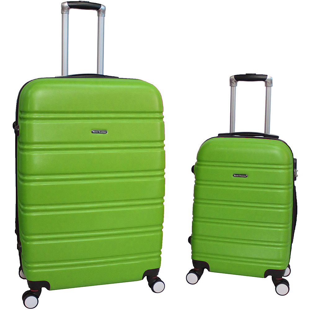 World Traveler Bristol 2 Piece Hardside Spinner Luggage Set Lime World Traveler Luggage Sets