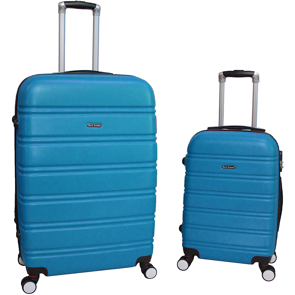 World Traveler Bristol 2 Piece Hardside Spinner Luggage Set Turquoise World Traveler Luggage Sets
