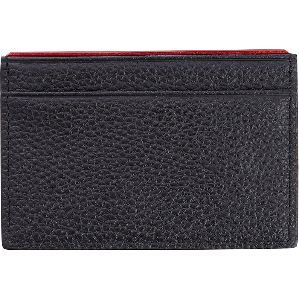 Royce Leather Luxury Genuine Leather Credit Card Wallet with RFID Blocking Technology for Identity Protection Black with Red Royce Leather Men s Wallets