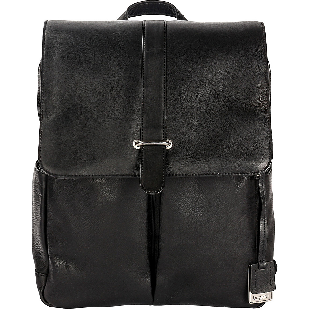 Bugatti Bello Leather Backpack Black Bugatti Business Laptop Backpacks