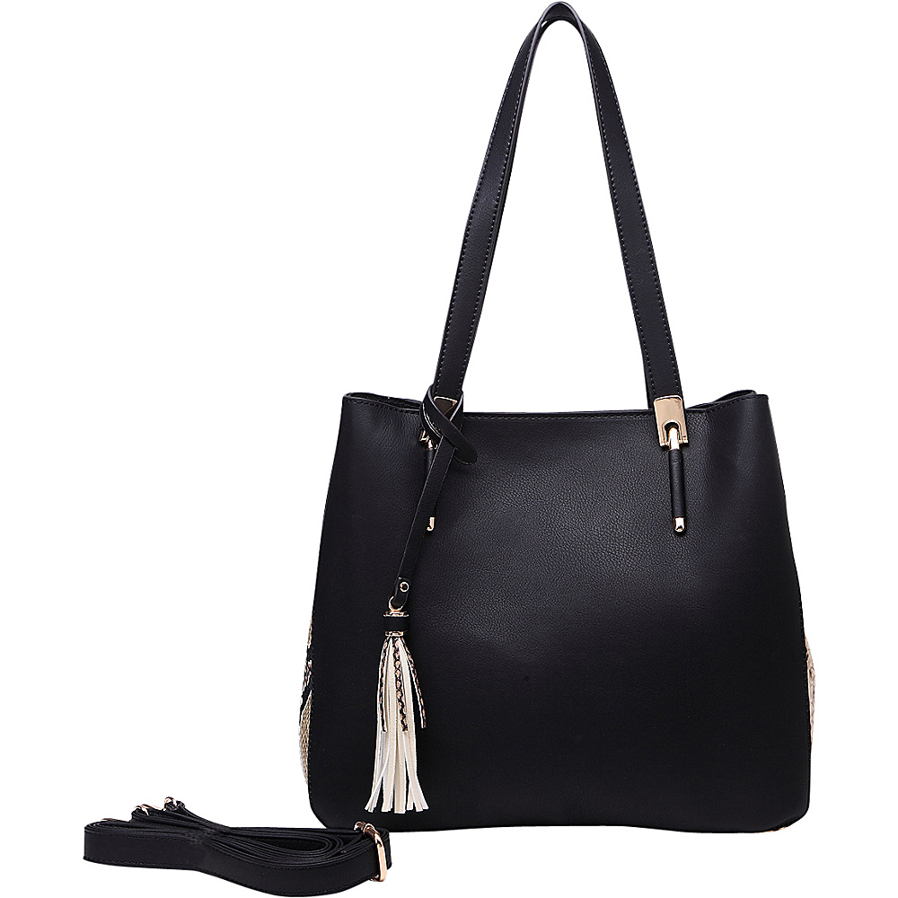 MKF Collection Abagail Shoulder Tote with Removable Organizer Pouch Black MKF Collection Manmade Handbags
