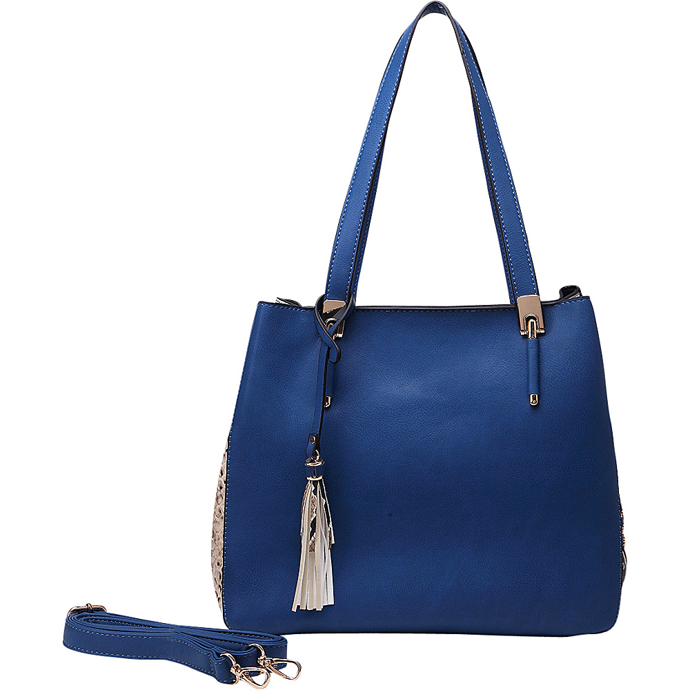 MKF Collection Abagail Shoulder Tote with Removable Organizer Pouch Blue MKF Collection Manmade Handbags