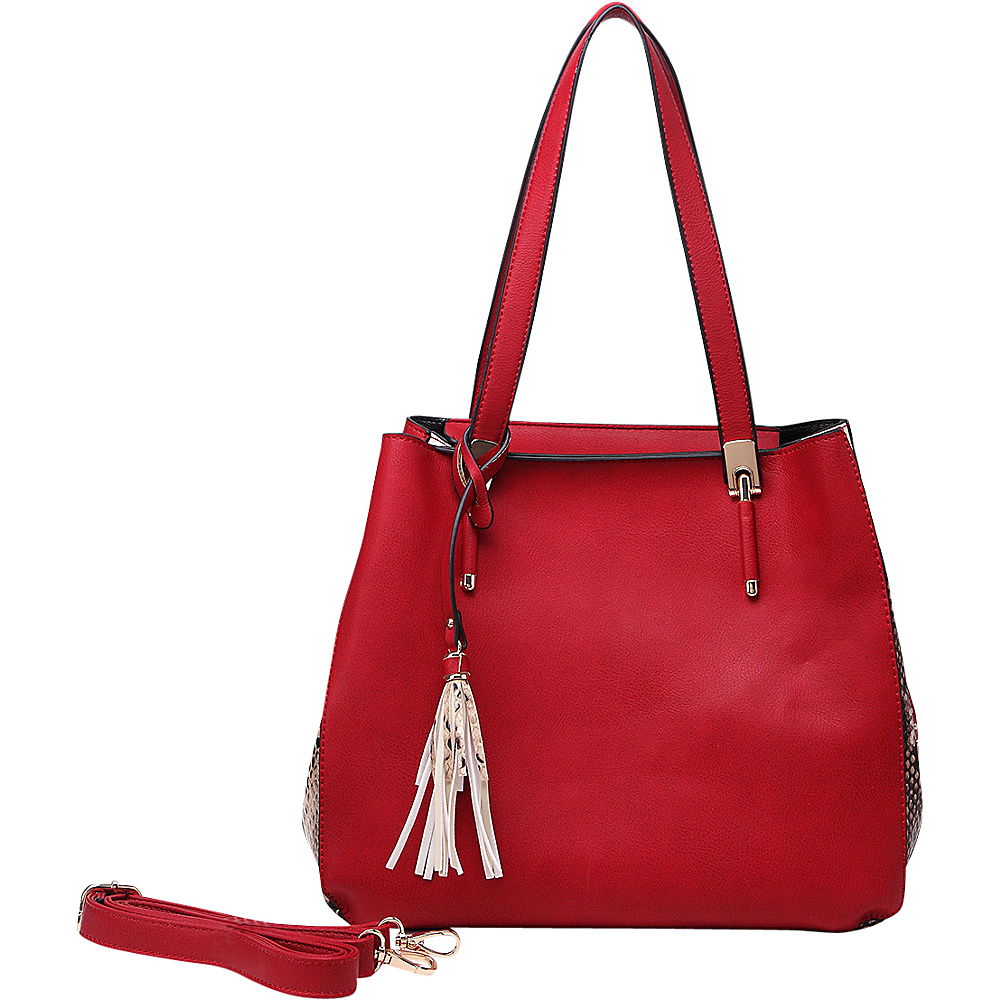 MKF Collection Abagail Shoulder Tote with Removable Organizer Pouch Red MKF Collection Manmade Handbags
