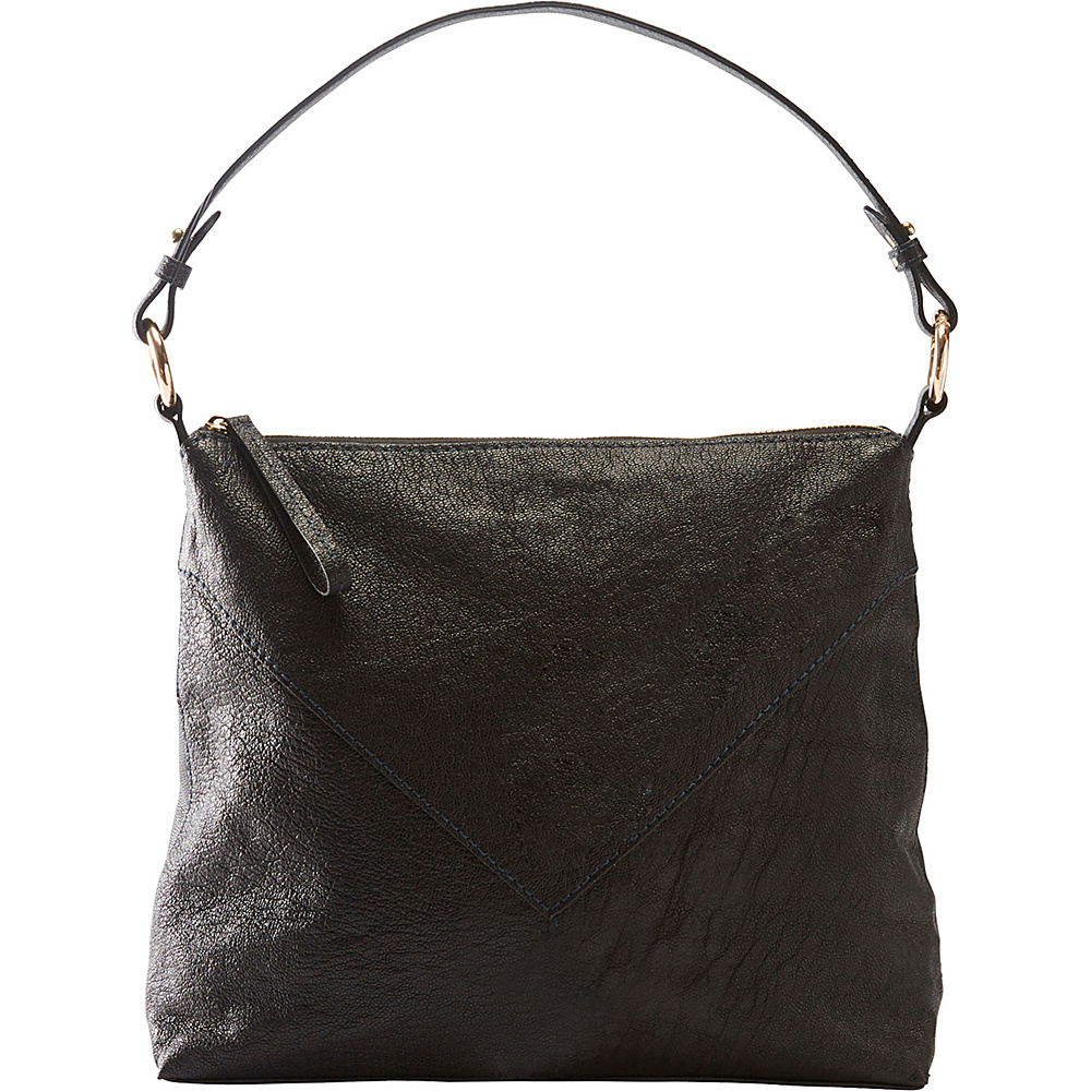 TUSK LTD Top Zip Hobo Black TUSK LTD Leather Handbags