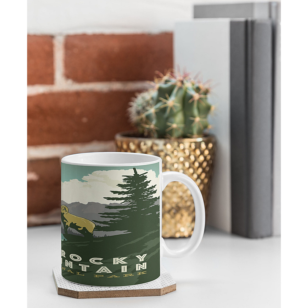 DENY Designs National Parks Coffee Mug Mountain Green Rocky Mountain National Park DENY Designs Outdoor Accessories