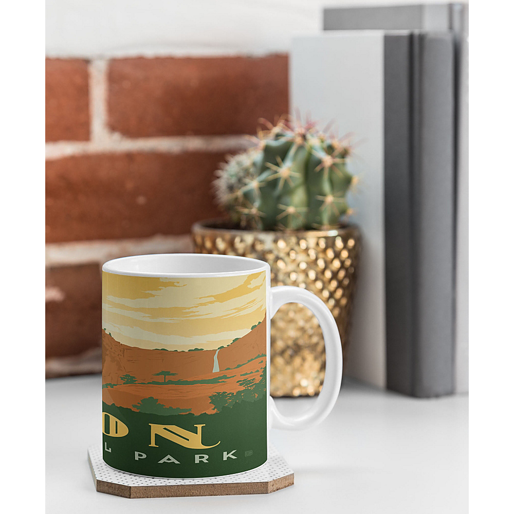DENY Designs National Parks Coffee Mug Zion Orange Zion National Park DENY Designs Outdoor Accessories
