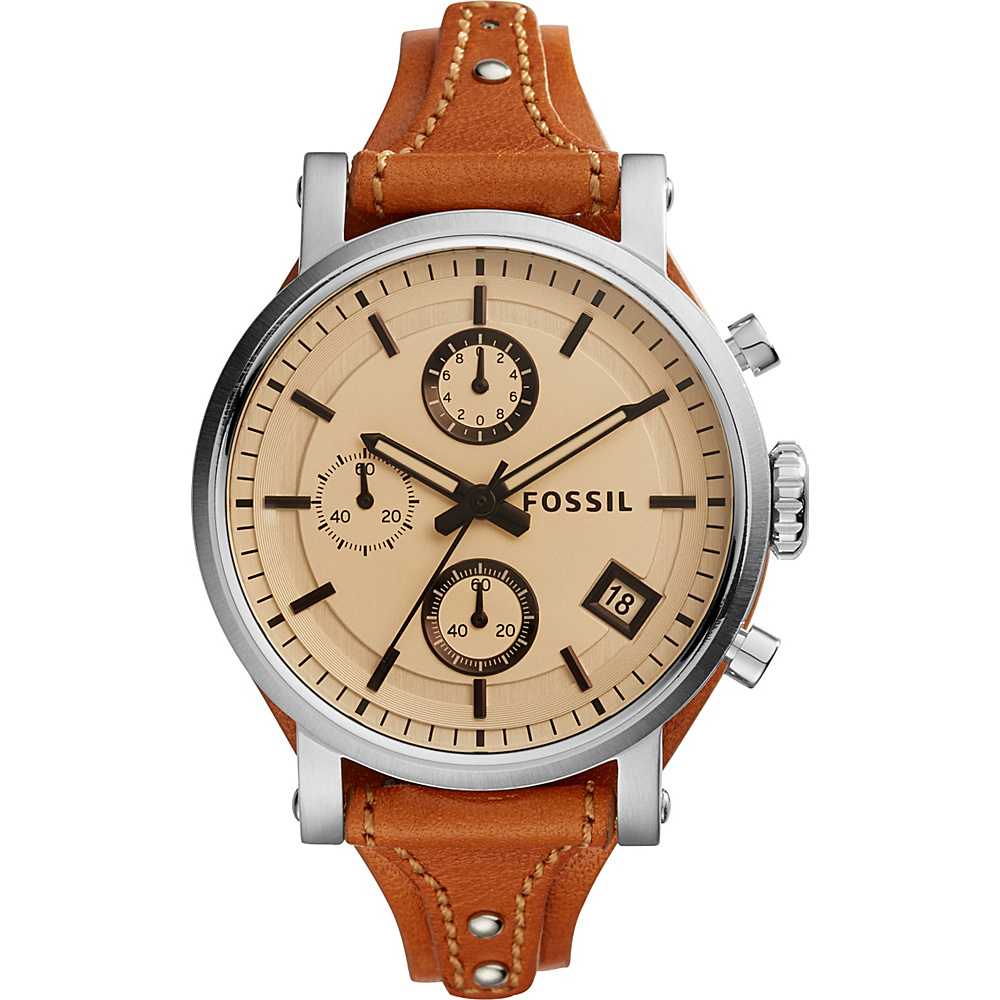 Fossil Original Boyfriend Sport Chronograph Leather Watch Brown Fossil Watches