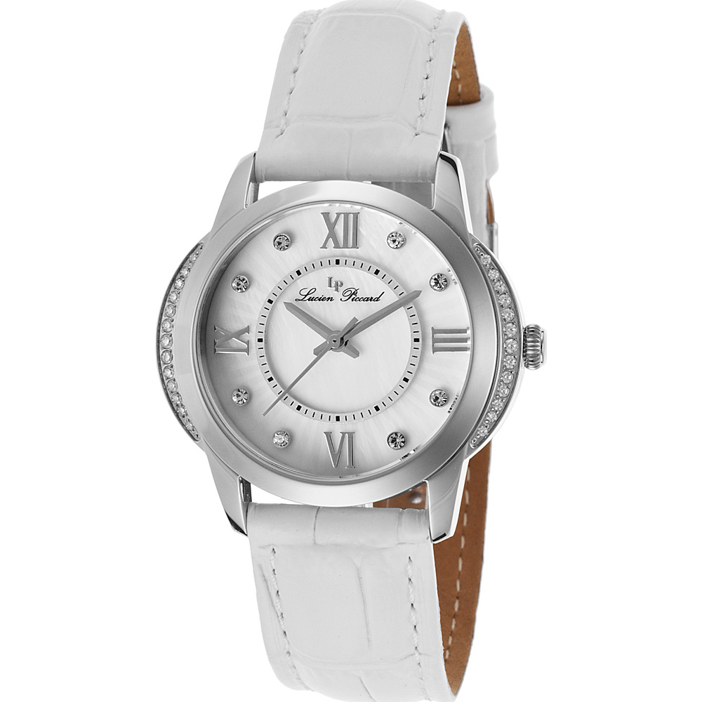 Lucien Piccard Watches Dalida Leather Band Watch White White Pearl Silver Lucien Piccard Watches Watches