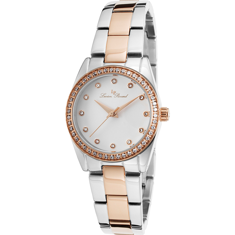Lucien Piccard Watches LaBelle Stainless Steel Watch Silver amp; Rose Gold White Rose Gold Lucien Piccard Watches Watches