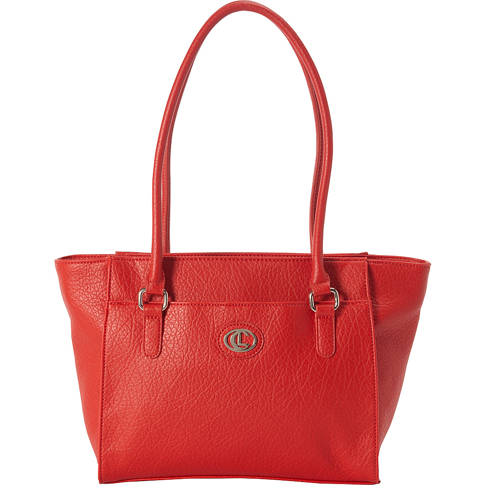 Aurielle Carryland Contempo Shopper Tote Red Aurielle Carryland Manmade Handbags