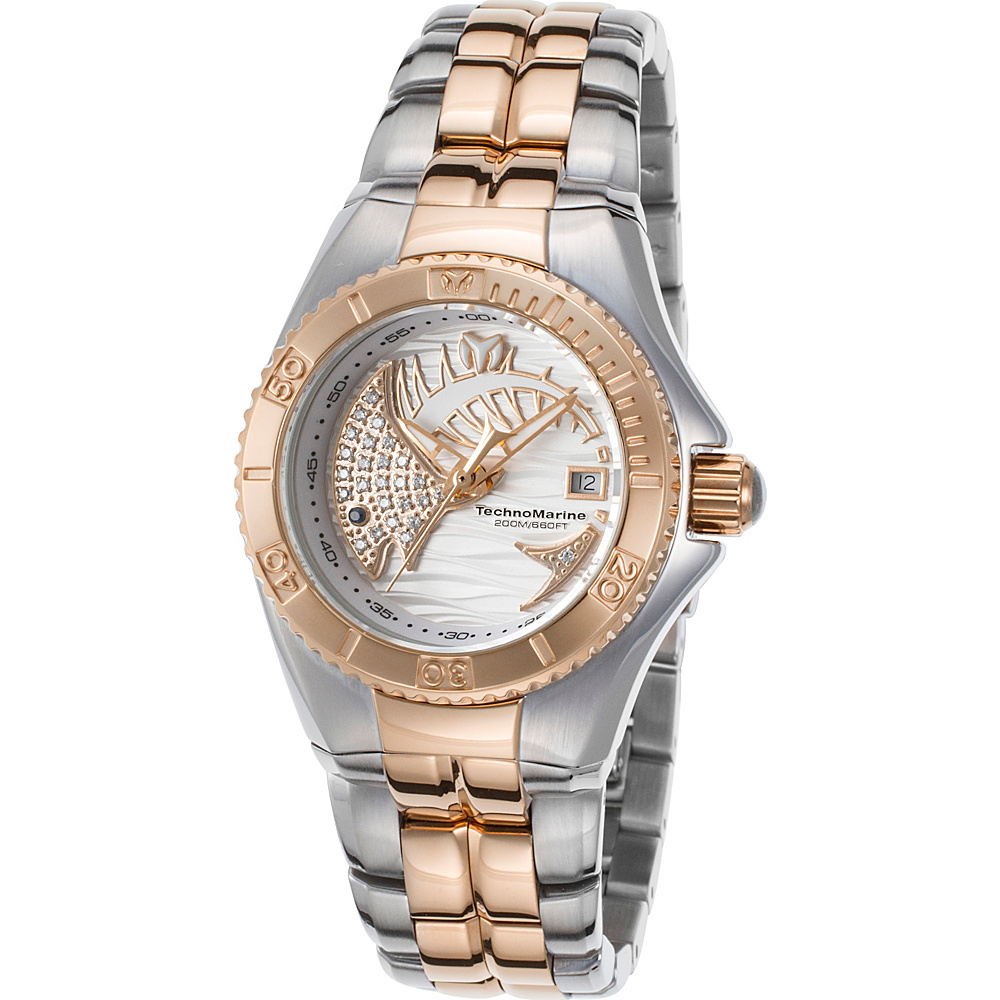 TechnoMarine Watches Womens Cruise Dream Stainless Steel Watch Silver Rose Gold TechnoMarine Watches Watches