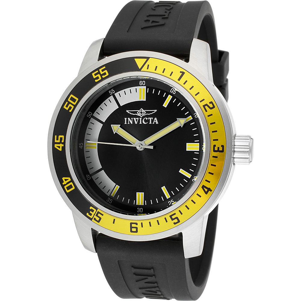 Invicta Watches Mens Specialty Polyurethane Band Watch Black Invicta Watches Watches