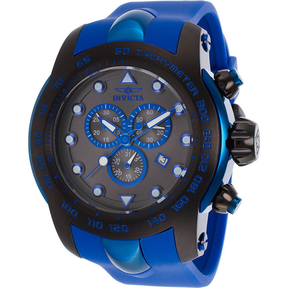 Invicta Watches Mens Chronograph Pro Diver Silicone Band Watch Blue Invicta Watches Watches