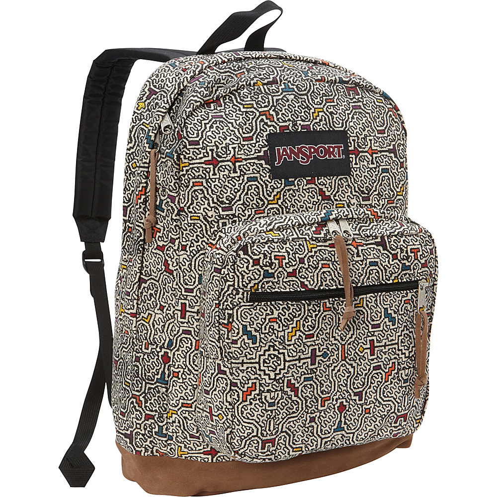 JanSport Right Pack Laptop Backpack Discontinued Colors Neutral Peruvian Maze JanSport Business Laptop Backpacks